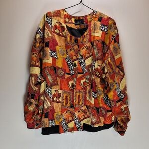 Vintage Lana Lee lion funky print jacket size large